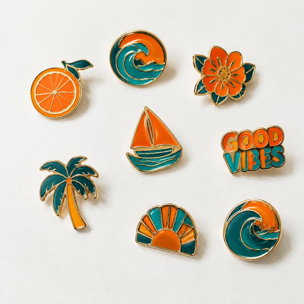 Chapas y pins de metal con diseños vivos